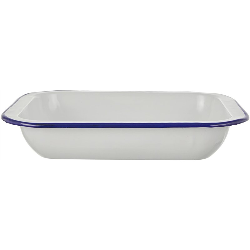 Ibili 905027 Plat Rectangulaire, Acier, Blanc, 27 x 20 x 6 cm