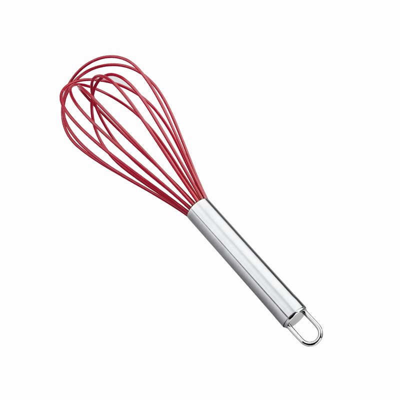 Lacor 61621 Fouet en Silicone 20 cm, Argent, Rouge