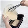 Lacor - 61627 - Fouet manuel - Grattoir en silicone - Batte et cueille le mélange - Inox - Manche ergonomique - Certifié LFGB - 