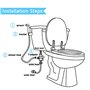 JIELUO Kit Douchette Wc Toilettes Bidet HygiéNique - Kit Douchette Wc avec Vanne 3 Voies (1/2"-3/8") - Douchette pour L'HygièNe