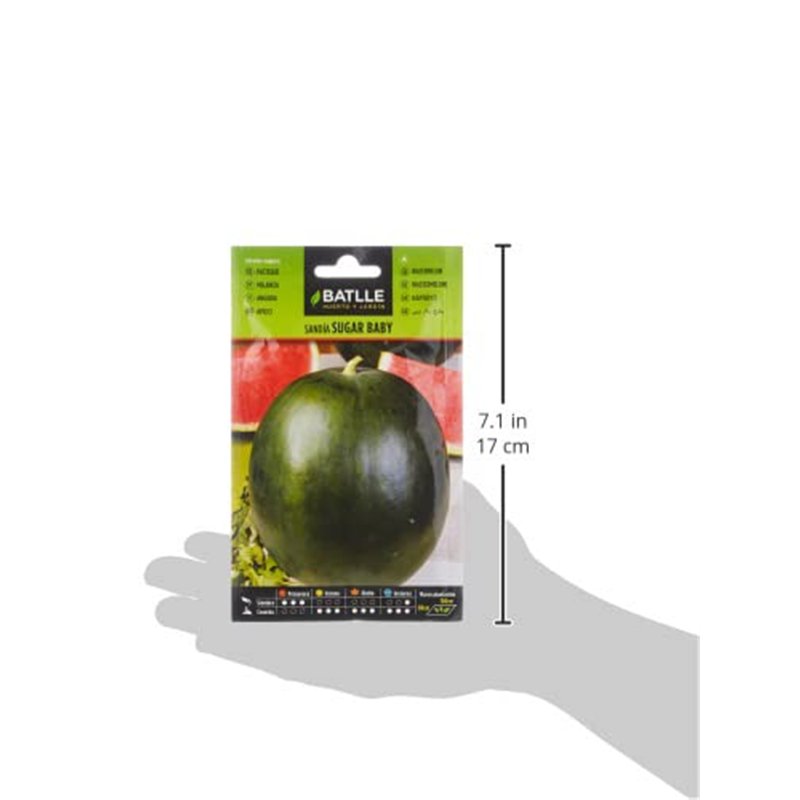 Image secondaire de Semences horticoles de Batlle - Pastèque Sugar baby (8g), Rouge,Verte