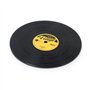 Balvi Dessous-de-Plat Vinyl Couleur : Noir en Forme de Vinyle Silicone 15 cm