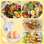 Wohlstand Egg Boiler,Cuiseur à Oeufs Big Boiley 13.3 * 15.7 * 15.7cm, Micro-Ondes Boiler Rapid Egg Cooking Appliances,4 Oeufs