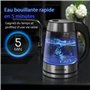 Aigostar Bouilloire Électrique en Verre avec illumination LED 1.7L 2200W, Bouilloire Inox Sans Fil à Chauffage Rapide, Filtre Am