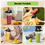 Aigostar Blender Portable, Mixeur Blender avec 2 Bouteilles Portables de 800ml, pour Smoothie Milk-shake Fruits, Puissant 600W. 