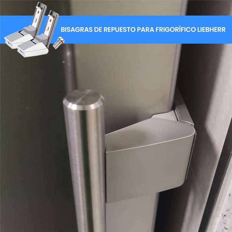 Image secondaire de Anakel Home Charnière de porte Kit de réparation pour Liebherr 21312263 | Pièces Détachées pour Frigo Liebherr Acier inoxydable