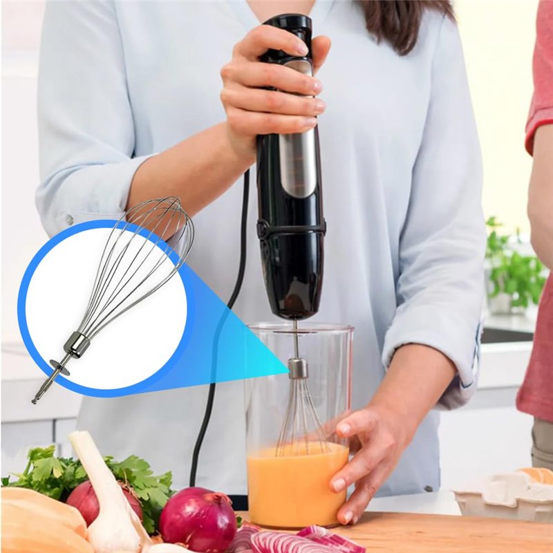 Image secondaire de Anakel Home Accessoire Batteur Fouet BR64189652 Compatible avec le mélangeur Braun MR6500M | Tiges métalliques, 200 x 4 mm