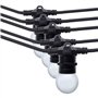 BarcelonaLED Guirlande LED lumineuse 10 mètres imperméable IP65 pour intérieur et extérieur avec 10 ampoules LED blanc chaud pou
