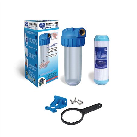 Filtre à eau déchlorateur GAC 10". Comprend un étui de 10"