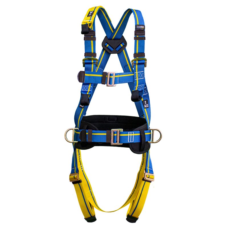 Irudek Light Plus 4 - Harnais antichute en polyester bleu pour travailleurs en hauteur (tous genres) - Facile à utiliser - 1,2 kg