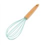 Masterchef Junior - Fouet de Cuisine - Bois et Silicone Bleu - Nettoyage Facile et Empêche les Ingrédients de Coller - Batteur M