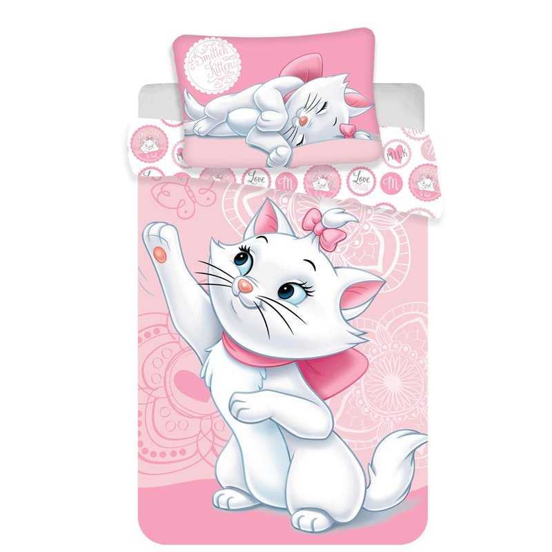 Disney Marie Aristochats Parure de lit pour bébé 100 x 135 cm + 40 x 60 cm
