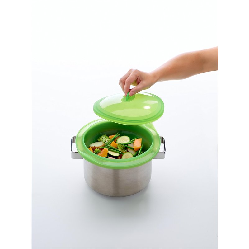 Image secondaire de Lékué - Cuit Vapeur - Pliable - Vert - Silicone Platine 3400500