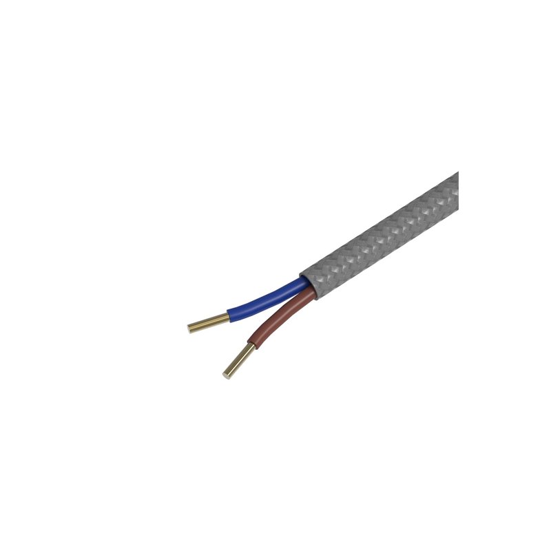 Image secondaire de Calex 60 W 250 V - Cordon enroulé en textile - Longueur : 1,5 m - Gris métallique