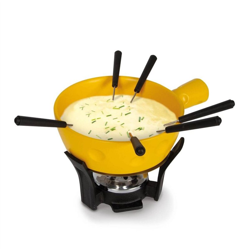 Image secondaire de Boska Appareil à fondue Super Cheesy - Caquelon à fondue en forme de fromage - Lavable au lave-vaisselle - Avec six fourchettes 