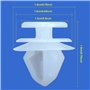 20 x Clips Agrafe Plastique Moulures et Bandeaux - 6991S6 / 6991.S6