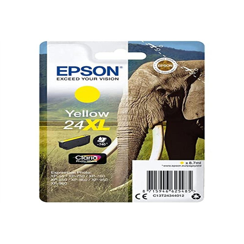 Epson C13T24344022 Cartouche d'encre compatible avec Imprimante Epson Expression Photo/Expression Premium XL Jaune