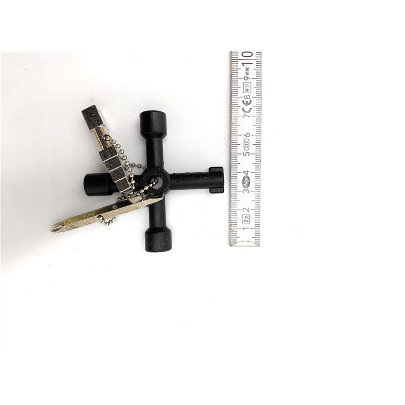 Image secondaire de Höfftech Clé universelle universelle pour boîte de commutation, clé de concierge, clé multifonction, clé d'armoire de commande, 