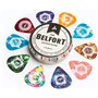 20x Médiator pour Guitare Acoustique & Electrique + Boite Élégante + eBook (Mediator Guitare Électrique) 4 tailles (0,46mm - 1.2