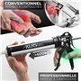 KLRStec Pistolet à cartouche professionnelle avec un rapport maximal de 25:1 - Pistolet a silicone/Pistolet mastic pour toutes l