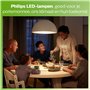 Philips ampoule LED Sphérique E14 15W Blanc Chaud Ambrée Compatible Variateur, Verre