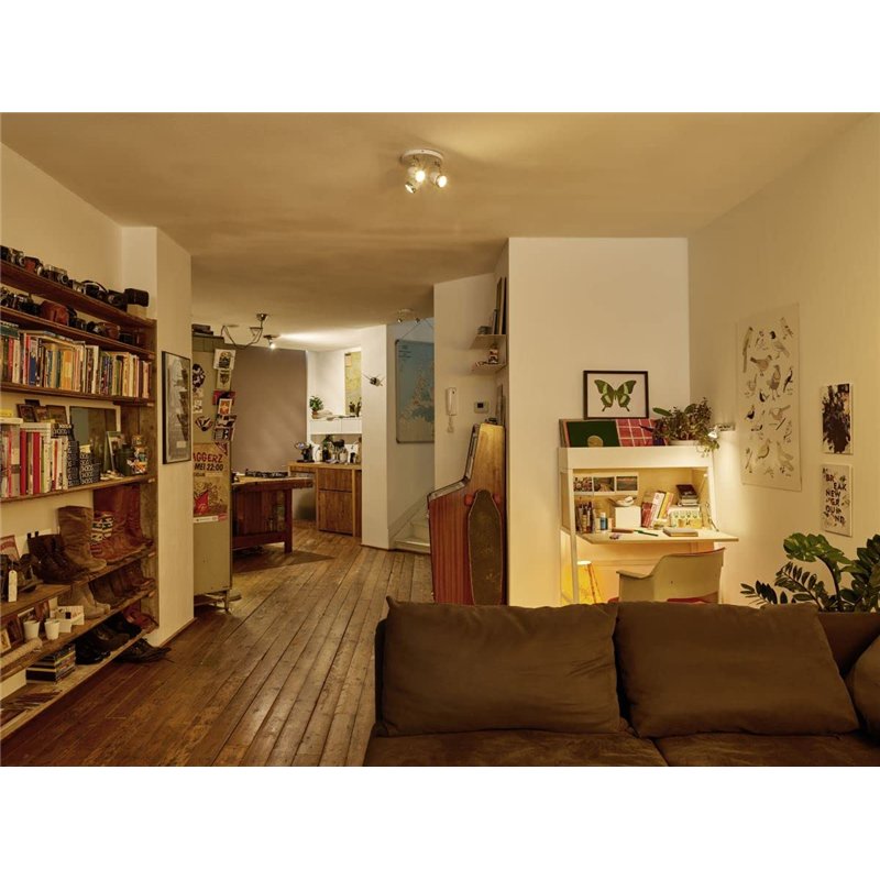 Image secondaire de Lampe Philips LED Classic E27 WarmGlow, 60 W, en forme de goutte, à intensité variable, claire, blanc chaud