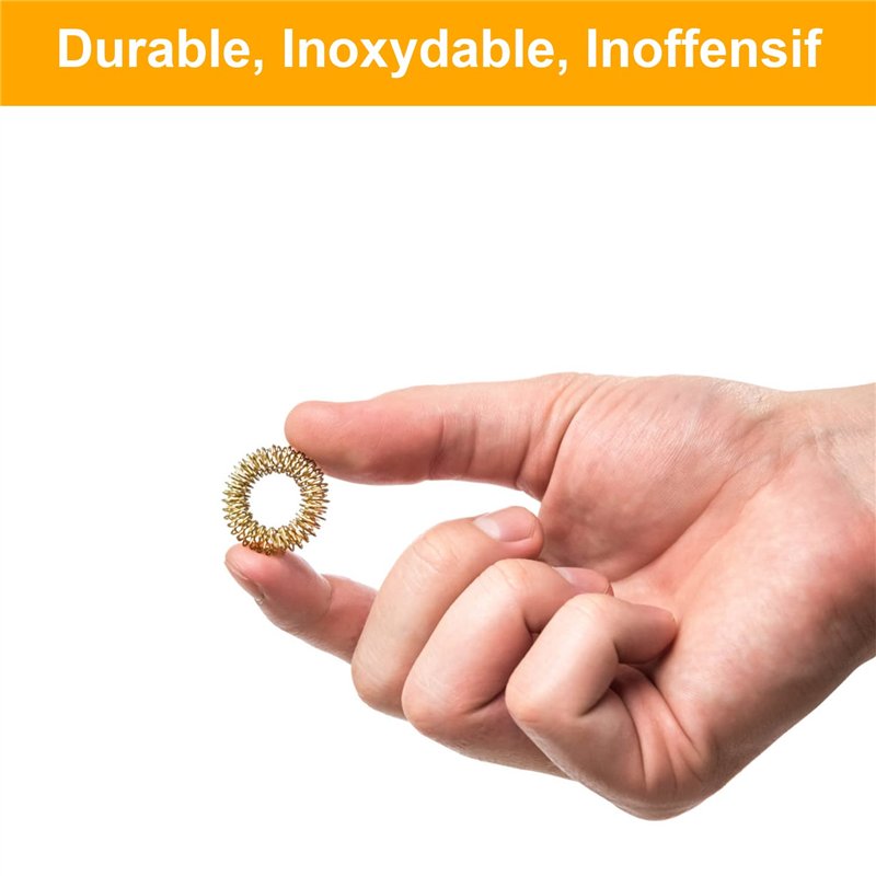 Image secondaire de VONERO® Premium bagues de massage | Anneaux de massage pour les doigts | Anneau d'acupression | massage main | anti stress | Lot