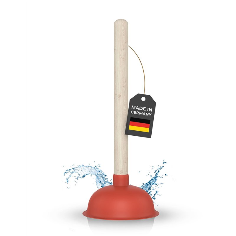 Klangfeiler® Déboucheur de canalisations - Déboucheur à Ventouse - 140 mm - Avec ventouse - Pour lavabo, douche, WC, etc.