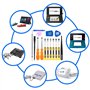 MMOBIEL Kit d'outils de réparation compatible avec Nintendo, Switch 3DS et Wii NES SNES DS Lite GBA GameCube avec tournevis