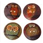 Handarbeit-Lieblingsladen Lot de 15 boutons à coudre en bois en forme de hibou Marron Diamètre 3 cm