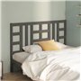 Tête de lit Gris 146x4x100 cm Bois massif de pin