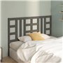Tête de lit Gris 146x4x100 cm Bois massif de pin