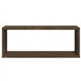Étagères murales cube 2 pcs Chêne marron 60x15x23 cm Bois
