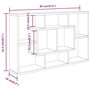 vidaXL Mensola a Muro Grigio Sonoma 85x16x52,5 cm in Legno Multistrato