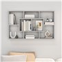 vidaXL Mensola a Muro Grigio Sonoma 85x16x52,5 cm in Legno Multistrato