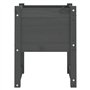 vidaXL Jardinière Pot de Fleurs de Jardin Bac à Fleurs Lit Surélevé Terrasse Balcon Patio Extérieur Gris 40x40x52,5 cm Bois Mass