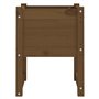 vidaXL 2X Jardinières Pots de Fleurs de Jardin Bacs à Fleurs Lits Surélevés Terrasse Balcon Patio Marron Miel 40x40x52,5 cm Bois