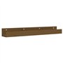 Mensole da Parete 2 pz Miele 80x12x9cm Legno Massello di Pino