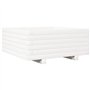 vidaXL Jardinière Blanc 60x60x26,5 cm Bois de pin Massif, jardinière d'extérieur, bac à Fleurs, boîte à Plantes, jardinière de t