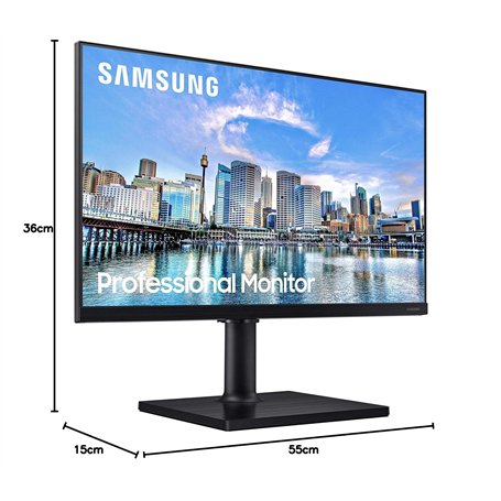Samsung Ecran PC Professionnel 22'' Série T45F Noir, Dalle IPS, Full HD (1920x1080), HDMI, Display Port, USB, Pied Has et Foncti