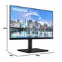 Samsung Ecran PC Professionnel 22'' Série T45F Noir, Dalle IPS, Full HD (1920x1080), HDMI, Display Port, USB, Pied Has et Foncti
