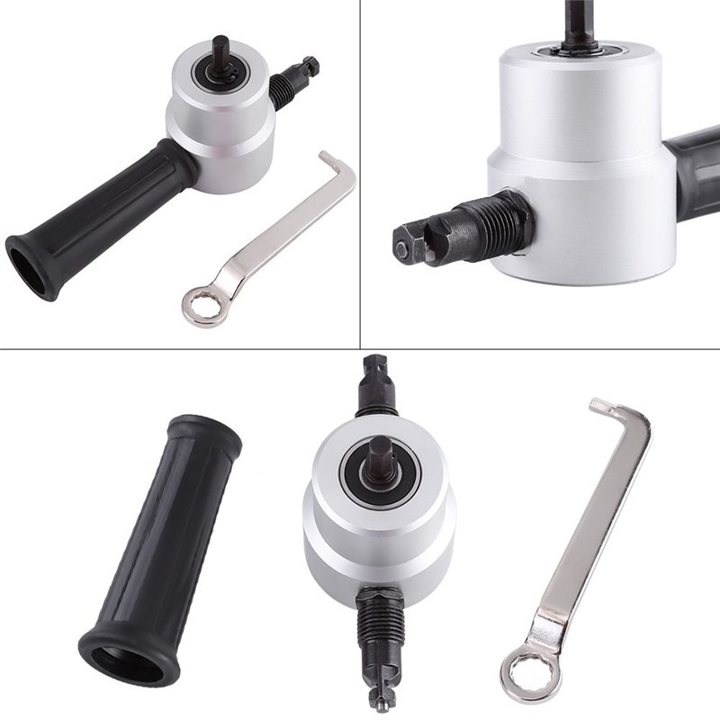 Fafeicy kit d'outils de coupe de grignoteuse à double tête pour tôle, pour atelier, bricolage à domicile et réparation de voiture