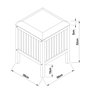 EISL BMBA02-WKBH Tabouret de salle de bain en bambou avec panier à linge, tabouret avec assise, meuble de salle de bain pour s'a