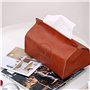Porte-mouchoirs en Cuir PU Originalité Boîte à Mouchoirs Distributeurs de mouchoirs Organisateur de Mouchoirs de Bureau pour Sal