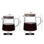 Gonnely Carafe à café en verre avec couvercle, carafe en verre isolée Carafe transparente isolée pour jus de thé et eau de café(