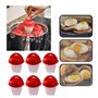 6 Pcs Chaudière à Oeufs, Cuisine Antiadhésifs Chaudière à Oeufs en Silicone Sans Coquille, Cuiseur d'oeufs Coquetier Gel Silice 