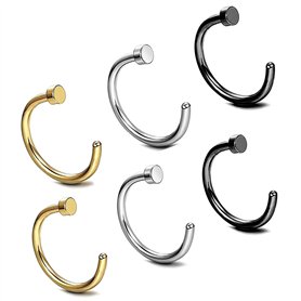 Zeayebsr 6 Pièces Nez Bague À Lèvres Piercing Corps, Goujons Septum en Acier Inoxydable Fer à Cheval Hoop Stud Anneaux pour Sour Zeayebsr 6 Pièces Nez Bague À Lèvres Piercing Corps