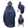 Poncho imperméable pour fauteuil roulant avec capuche ultraléger imperméable à capuche en fauteuil roulant housse de pluie imper
