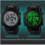 RSVOM Montres Militaire numériques de Sport étanche 5 ATM, avec Alarme/chronomètre Noir Grand Visage en Cours d'exécution avec r
