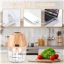 Mini robot de cuisine électrique TOPESCT - Moulin à ail portable - Petit hachoir alimentaire sans fil avec chargement USB - Pour
